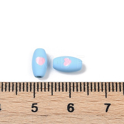 Spray Painted Alloy Beads PALLOY-S038-16H-1