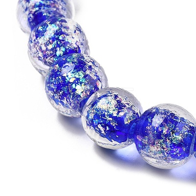 Handmade Dichroic Foil Glass Beads Strands DICH-U001-06A-1