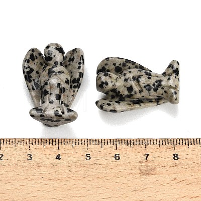Natural Dalmatian Jasper Gemstone Carved Angle Figurines GG-CBA8396-A02-1