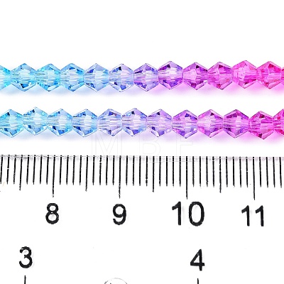 Gradient Color Baking Painted Glass Bead Strands DGLA-A039-T4mm-A08-1