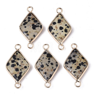 Natural Dalmatian Jasper Links Connectors G-S359-107F-1