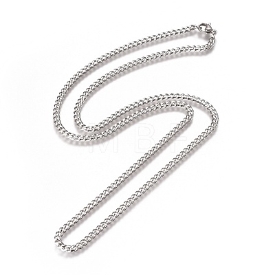 Men's Cuban Link Chain Necklaces NJEW-L172-02C-1