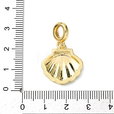Brass Enamel European Dangle Charms KK-C119-05G-04-1