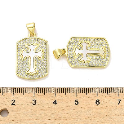 Brass Micro Pave Cubic Zirconia Pendants KK-K365-06D-G-1