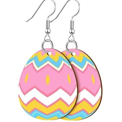 Printed Easter Acrylic Dangle Earrings FS-WG616F7-07-1