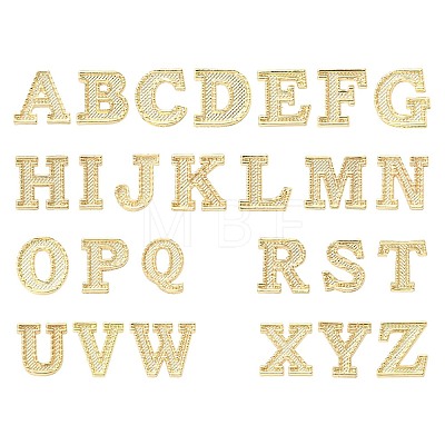 26Pcs Letter A~Z Alloy Lapel Pin Backs JEWB-CJZ0001-03KCG-1