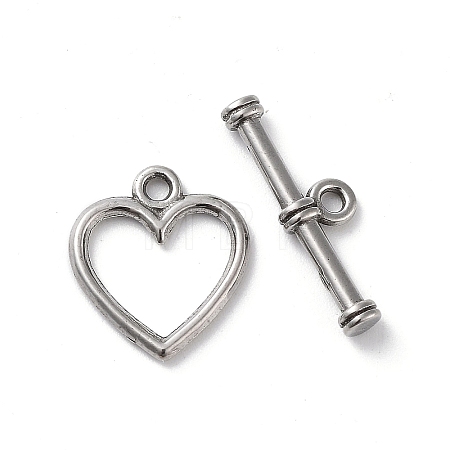 Non-Tarnish 304 Stainless Steel Toggle Clasps X-STAS-A092-08B-P-1
