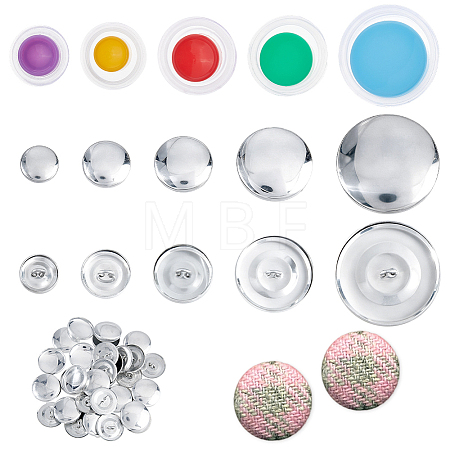 Plastic & Iron Button Finding Sets DIY-DC0004-36-1