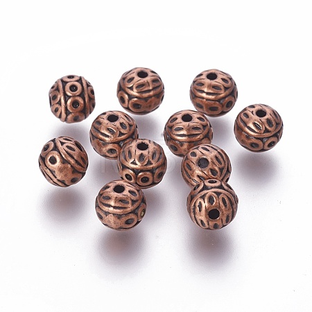 Tibetan Style Zinc Alloy Beads PALLOY-L230-01R-RS-1