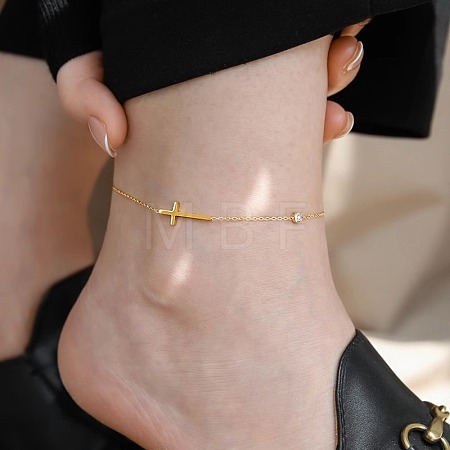 316L Surgical Stainless Steel Charm Anklets for Women FS-WG47470-06-1