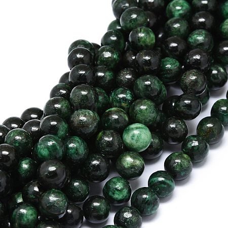 Natural Fuchsite Beads Strands G-O201A-09C-1