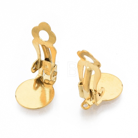 304 Stainless Steel Clip-on Earring Findings STAS-N092-168G-1