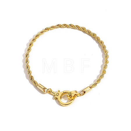 Brass Rope Chains Bracelets for Women FS-WGC8AF4-08-1