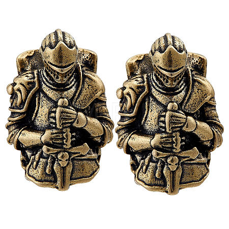 2Pcs Brass European Beads KK-HY0004-50-1