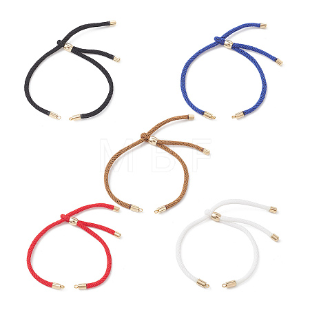 3MM Round Nylon Twisted Cord Slider Bracelet Making AJEW-JB01467-1