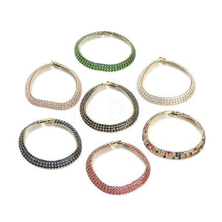 Cubic Zirconia Tennis Bracelets for Women Girl Gift BJEW-F450-04G-1