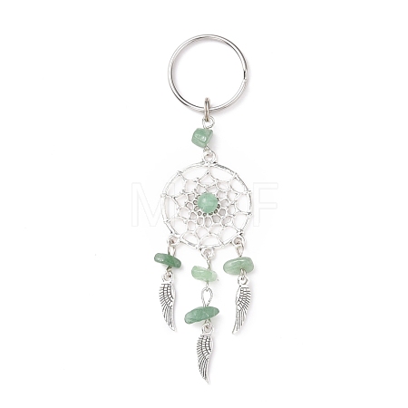 Natural Chip Green Aventurine Keychain KEYC-JKC00119-04-1