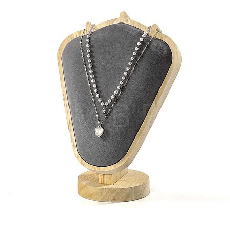 Bust Shaped Velvet Necklace Display Stands NDIS-C005-01C-1