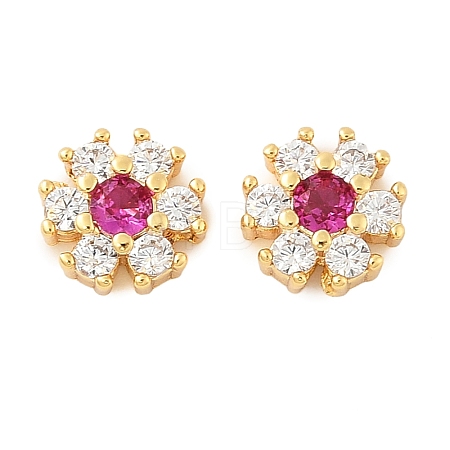 Brass Micro Pave Cubic Zirconia Beads KK-U056-16G-02-1