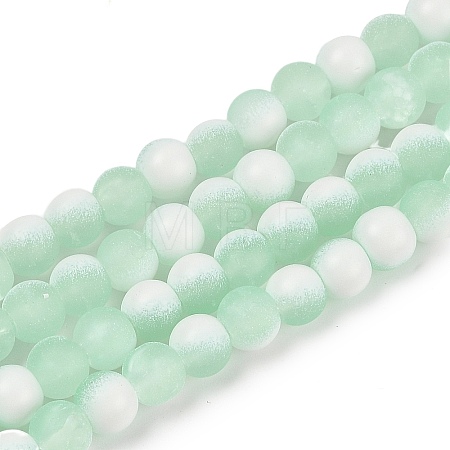 Frosted Crackle Glass Beads X1-GLAA-U001-8mm-M01-1