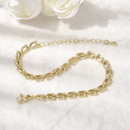 Brass Link Chain Bracelest for Women BJEW-K298-06G-1