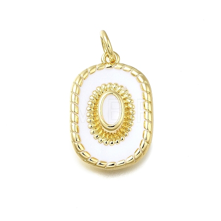 Brass Enamel Pendants KK-K400-20G-01-1