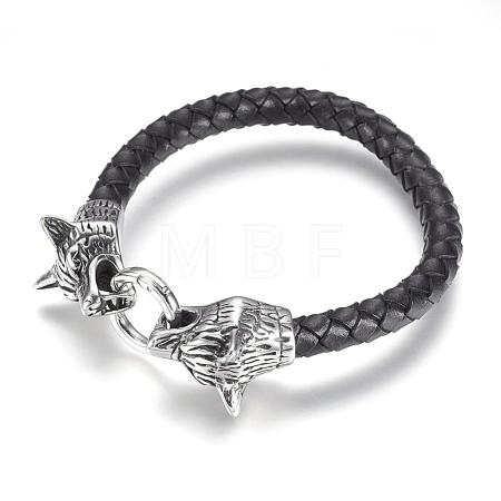 Leather Cord Bracelets BJEW-F274-12AS-1