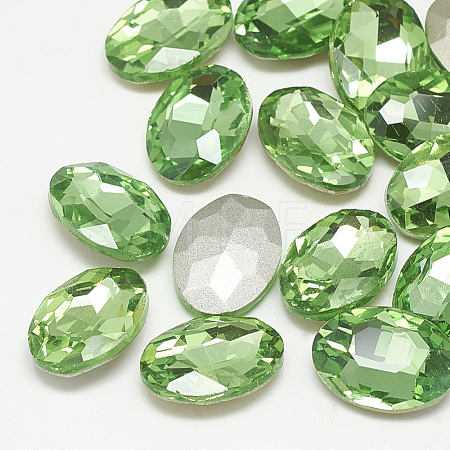 Pointed Back Glass Rhinestone Cabochons RGLA-T080-6x8mm-19-1