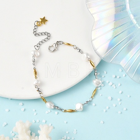 304 Stainless Steel Oval Link Chain Bracelets for Women BJEW-JB14165-1