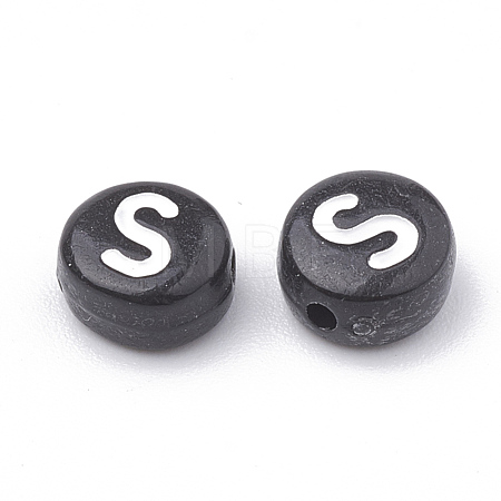 Opaque Acrylic Beads SACR-N002-02S-1