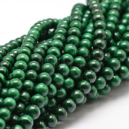 Natural Malachite Bead Strands G-O143-10-6mm-1