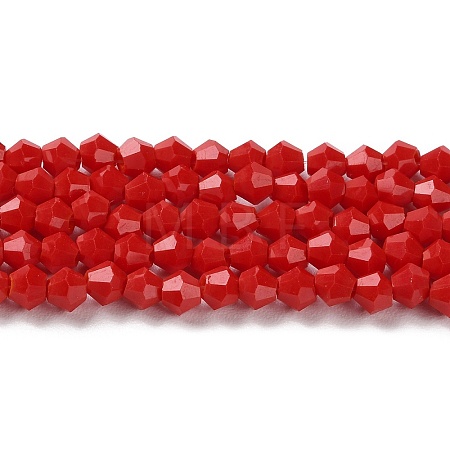 Opaque Solid Color Imitation Jade Glass Beads Strands GLAA-F029-P4mm-02-1