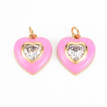 Brass Enamel Pendants X-KK-T013-15E-NF-1