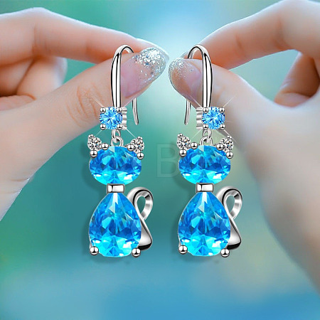 Alloy Rhinestone Dangle Earrings FS-WG213CF-03-1