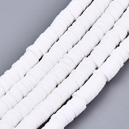 Handmade Polymer Clay Beads Strands CLAY-R089-6mm-077-1