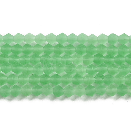 Imitate Austrian Crystal Frosted Glass Beads Strands GLAA-F029-TM4mm-B24-1
