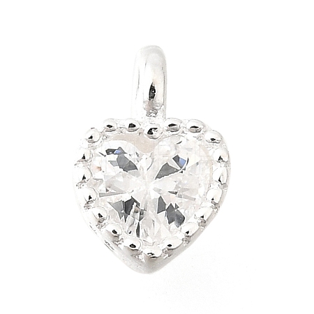 925 Sterling Silver Cubic Zirconia Charms STER-Q005-01A-A-1