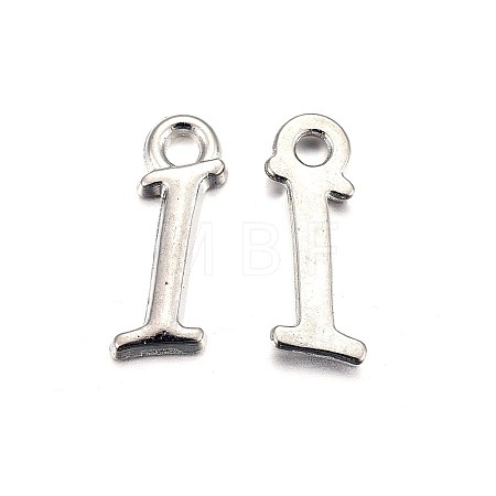 Platinum Plated Alloy Letter Pendants LS-PALLOY-J718-01P-I-1
