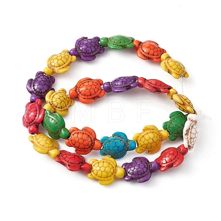 Synthetic Turquoise Beads Strands G-YW0001-50B-1