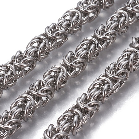 Tarnish Resistant 304 Stainless Steel Byzantine Chains CHS-P007-07P-01-1