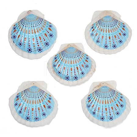 Printed Natural Shell Big Pendants SH-CBA93AD-19E-1