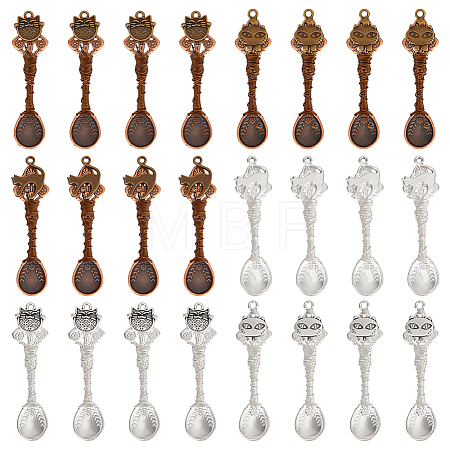 24Pcs 2 Colors 3 Style Alloy Big Pendants PALLOY-DR00003-1