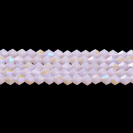 Imitation Jade Electroplate Glass Beads Strands X-GLAA-F029-J4mm-D02-1