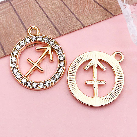 Zinc Alloy Crystal Rhinestone Pendants WGC2D94-09-1