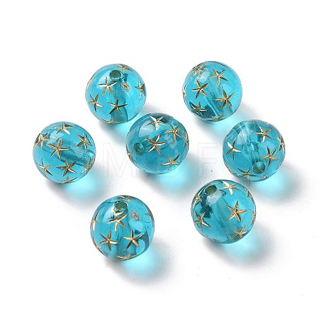 Transparent Acrylic Beads X-OACR-E015-19-1