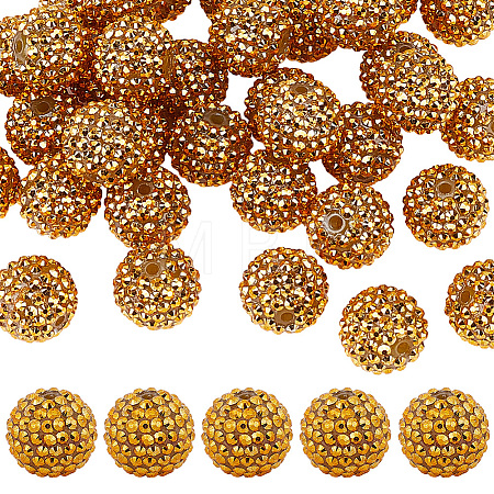 40Pcs AB-Color Resin Rhinestone Beads RESI-PA0001-27-1