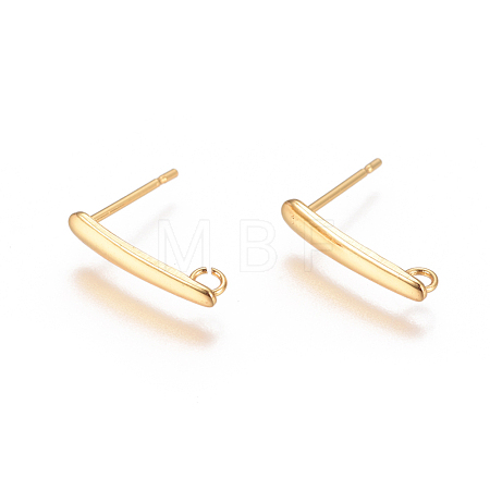 304 Stainless Steel Ear Stud Components X-STAS-F227-20A-G-1