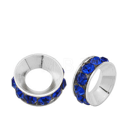Brass Rhinestone Spacer Beads RB-A020-10mm-05S-1