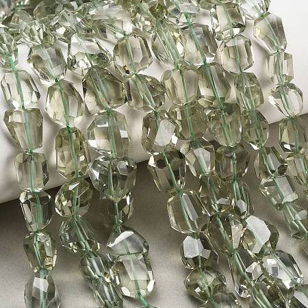 Natural Green Quartz Faceted Nugget Beads GG-CBA1668-C01-01-1