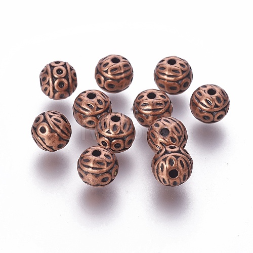 Tibetan Style Zinc Alloy Beads PALLOY-L230-01R-RS-1